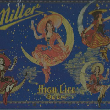 Miller High Life Beer Moon Girls - Breweriana