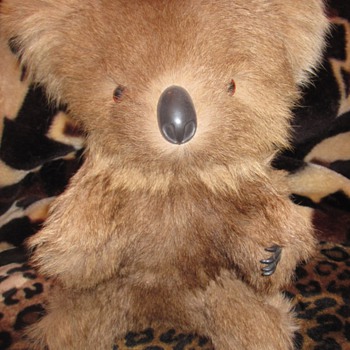 Vintage Koala Bear Real Kangaroo Fur - Dolls