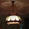 Slag glass drop light from family estate