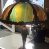 Antique Slag Glass Lamp