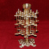 Antique Victorian (????) Brass Spool Holder with Pincushion 
