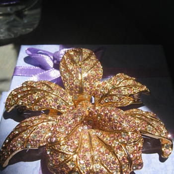 My love of orchids ... brooch