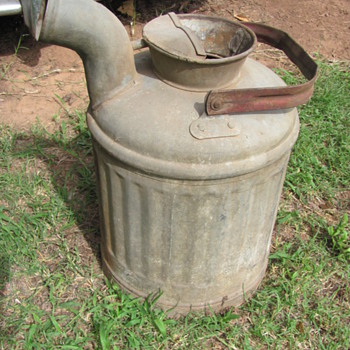galvanized Railroad related water cans