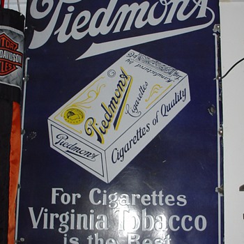 Piedmont Tobacco...Porcelain Sign...Three Colors - Tobacciana