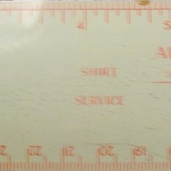 Dry cleaners give-away ruler?
