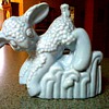 Haeger Pottery Little  Blue Lamb Planter / Marked with Label / Circa 1950-60