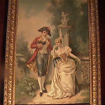 Napoleon & Josephine Oil on Canvas by Tuscano 19th Century  - Posters and Prints