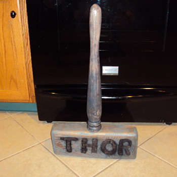 Thor's Hammer made of scrap wood found on side of road