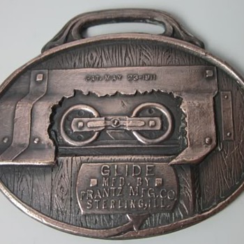 Frantz Mfg Glide Barn Door Hanger Watch Fob.  - Pocket Watches