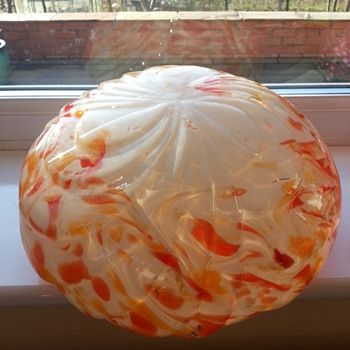 Art Deco Hanging Light Shade - Bohemian? - Art Glass