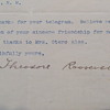Theodore Roosevelt signed letter