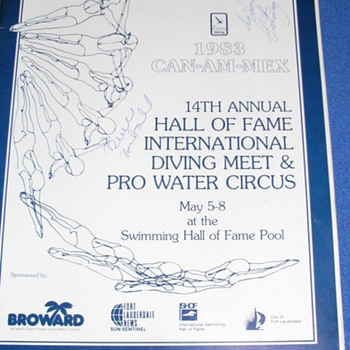 1983 Hand Signed Program by USA Divers Greg Louganis & Bruce Kimball