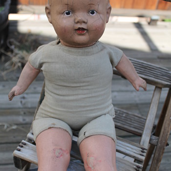Baby Doll soft body with plaster? head/arms/legs. - Dolls