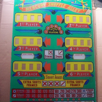 PinBall Machine Glass 1953-1954