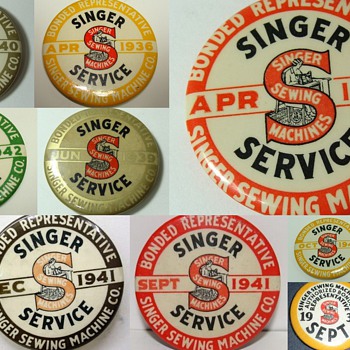 Singer Badges & Pinbacks - Sewing