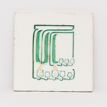 Jugendstil Tile (Germany), ca. 1905 - Art Nouveau