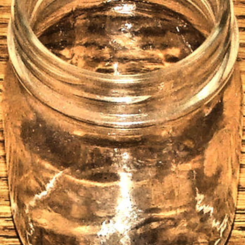 Abraham Lincoln Hotel Shoe Cleaner Mason Jar Marked 233-16 on bottom