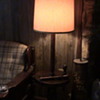 Floor lamp, end table with nostepines?