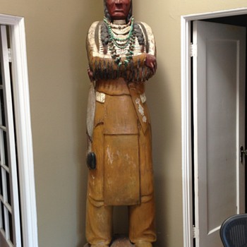 Vintage Carved Cigar Store Indian * Native American - Advertising