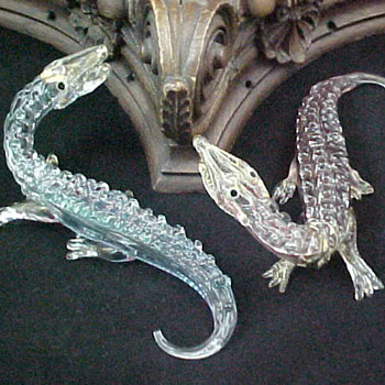 Murano Venetian Art Glass Crocodiles....