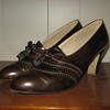 Vintage Tie up oxford heels ladies shoes