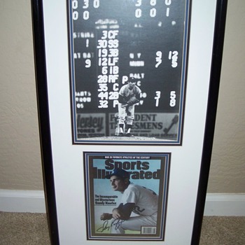 My Sandy Koufax Autographed Sports Illustrated Cover