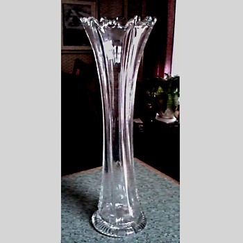 John B. Higbee Glass Co./ Tall Slung Glass Vase/EAPG "Delta" Pattern AKA "Thistle" /Original " H I G" Bee Mark/ Circa 1910 - Glassware