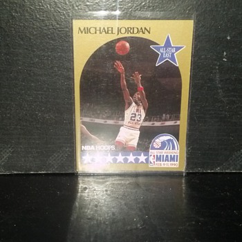 Michael Jordan Basketball Card (found in a box of old basketball cards). There's this one, Shaquille O'neal, Hakeem Olajuwon,