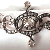 Victorian gold necklace with diamonds set in silver