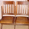 Double Wooden Folding Chair