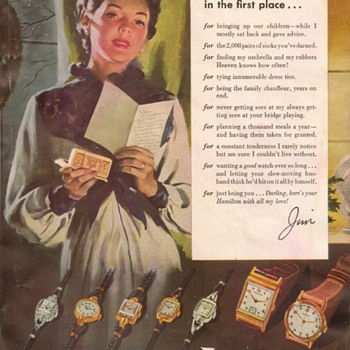 1948 - Hamilton Wristwatches Advertisement