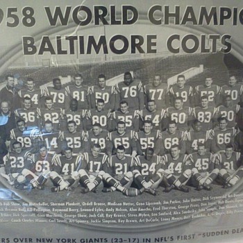 1958 World Champion Baltimore Colts Picture