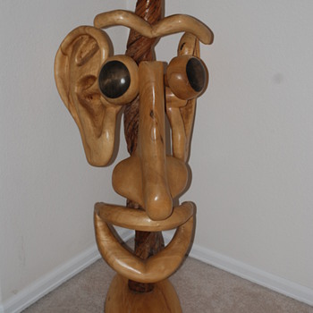  Mr Potato head wood sculpture
