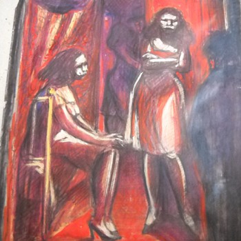 1955 Black Americana Painting