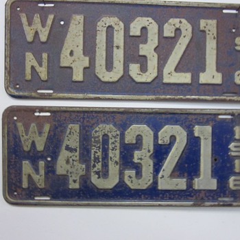 1916 Washington State license plates - Signs
