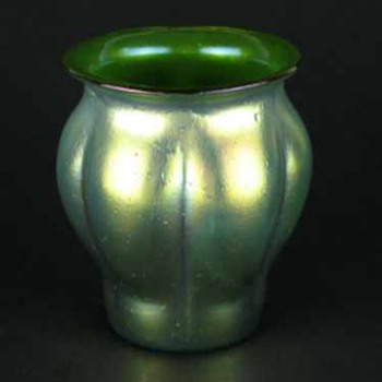 Loetz Crete Goldiris Vase - Art Glass