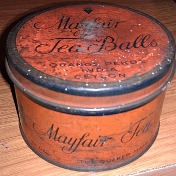Mayfair Tea Balls Tin - Advertising