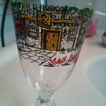 Very Cool Vintage Stemmed Glasses 