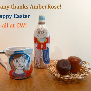 GIUSEPPINA AND TURI "BUONA PASQUA" - Art Pottery