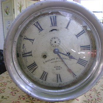 Old  James P. Marsh advertising clock