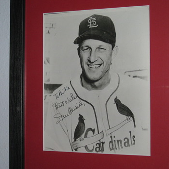Signed Picture of Stan the Man Musial addressed to Mike.. - Baseball