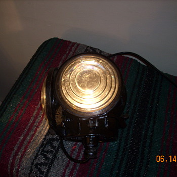 An old H.L. Piper locomotive classification lamp from the Bangor and Aroostook Railroad