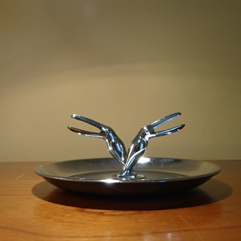 1950's CHROME PELICAN ASHTRAY  BY DC - USA 