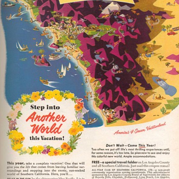 1952 - California Travel Advertisement