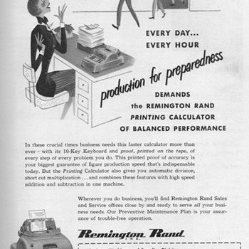 1951 - Remington Rand Calculator Advertisement