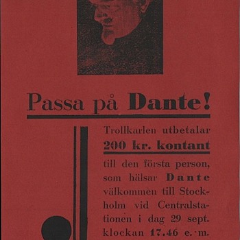 Original Dante The Magician Flyer ca. 1930 - Advertising