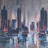Mid Century Modern Metropolitan Harbor by Allan McClain