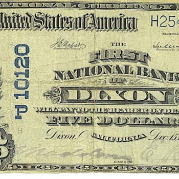 National bank of Dixon, Calif 1911 - US Paper Money