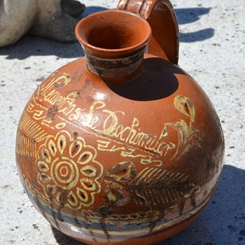Recuerdo de Xochimilco - Antique Aguamanil - Native American