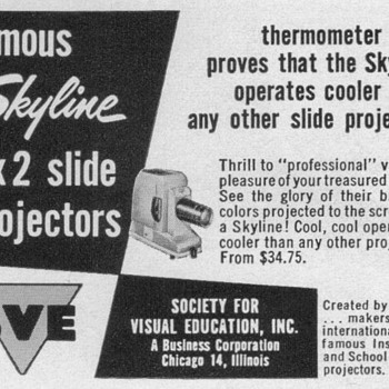 1952 - SVE Slide Projector Advertisement